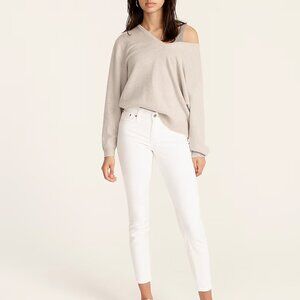 J. Crew toothpick jean in white